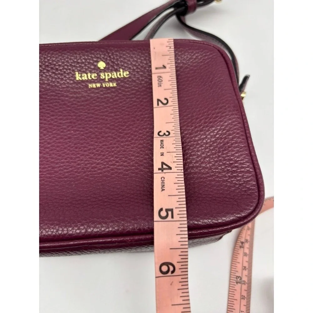 Kate Spade Crossbody Bag Mulberry Street Pyper Purple Pebbled Leather